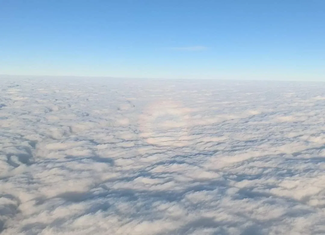 A view of the sky from above.