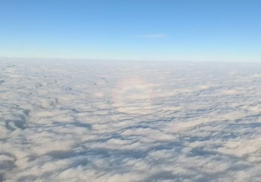 A view of the sky from above.