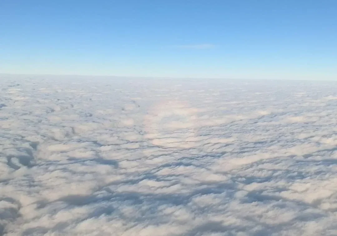 A view of the sky from above.